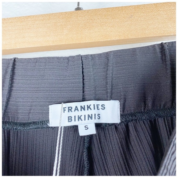 NWT Frankies‎ Bikinis Black Joey Plisse Pant Size Small - Picture 8 of 10